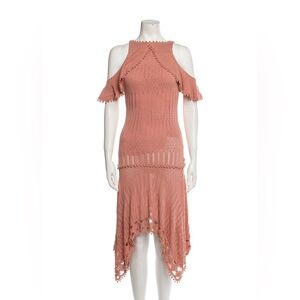 Jonathan Simkhai Pink Boho Crochet Midi Dress M